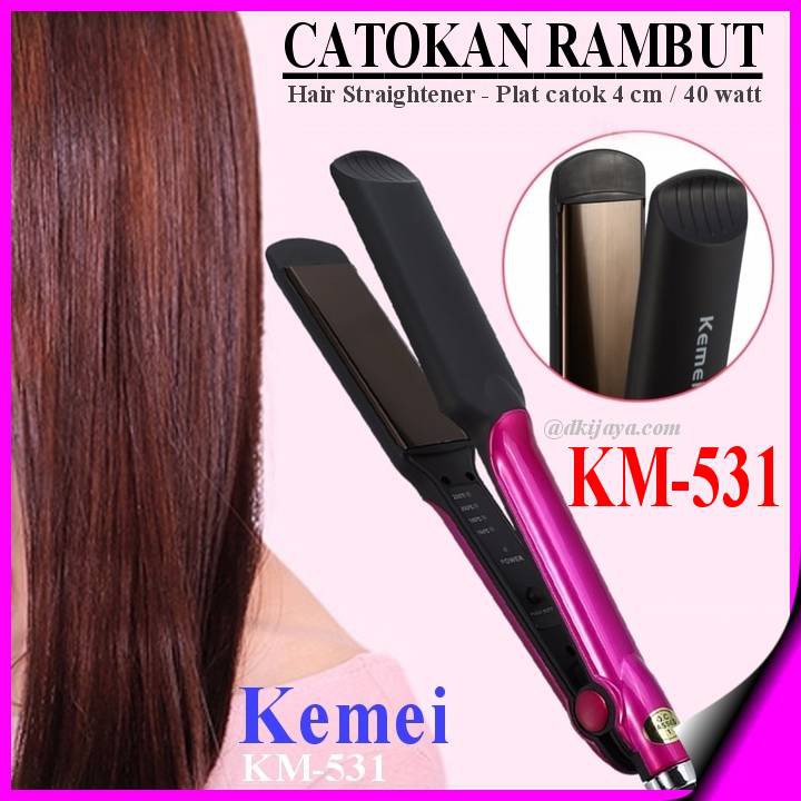 CATOKAN RAMBUT KEMEI 531 - Hair Straightener KM-531