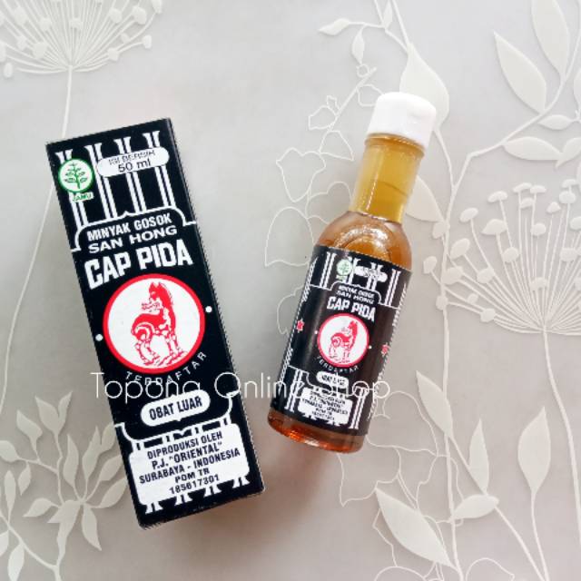 Minyak Gosok Sanhong Cap Pida 50 ml ( Terdaftar )