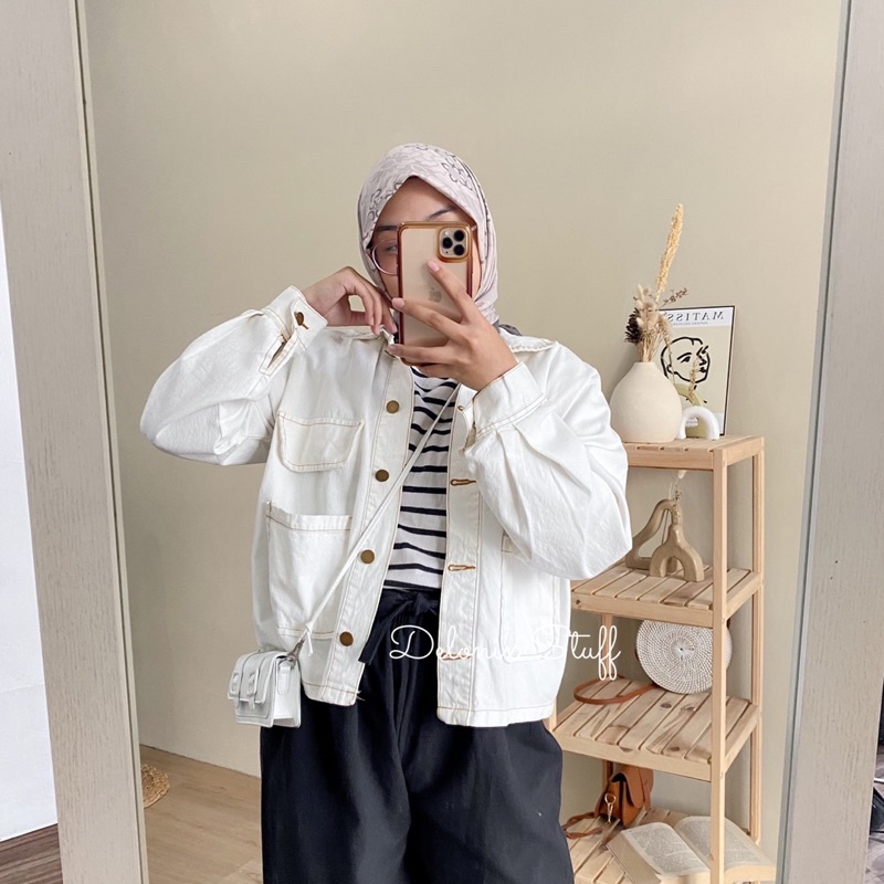 Vexy monochrome jeans jacket