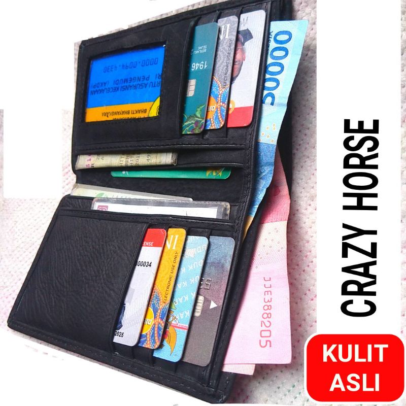 DOMPET KULIT ASLI PRIA KULIT SAPI ASLI KULIT CRAZY HORSE