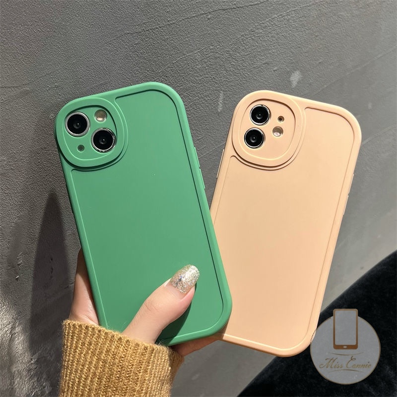 Soft Case Silikon TPU Warna Polos Untuk iPhone 7Plus 11 12 13 Pro Max XR X XS Max 7 8 Plus SE