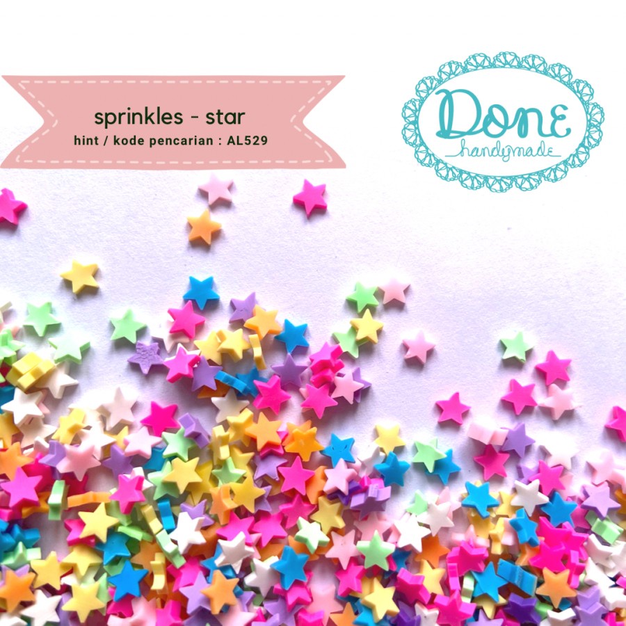 Done handymade sprinkle bintang star sprinkle deco part deco AL529