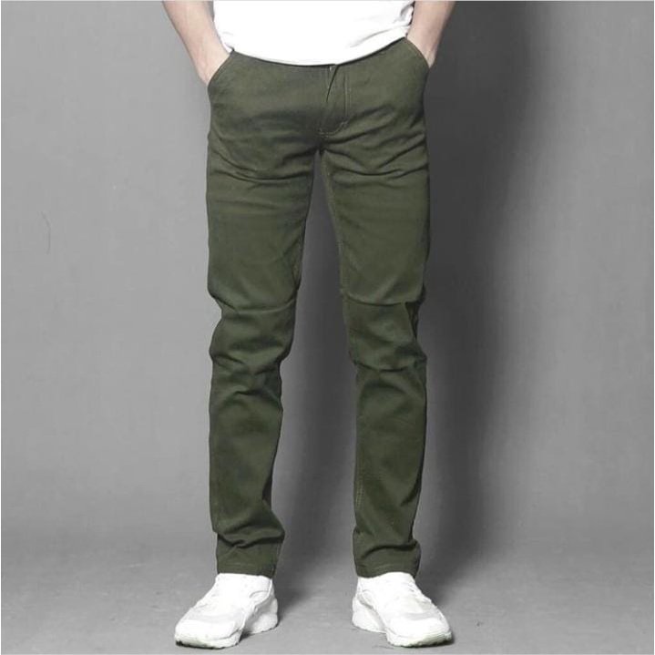 Celana Chino Hijau Army / Celana panjang chinos pria
