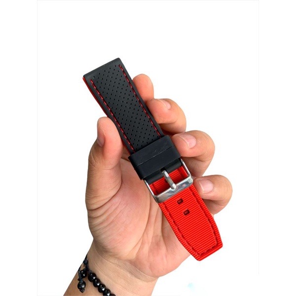 Strap tali jam tangan Karet combinasi warna size 24MM