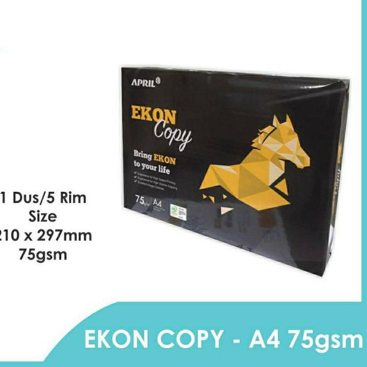 

Kekinian Kertas HVS A4 70 Gram 1 Rim - 500 Lembar EKON COPY 이