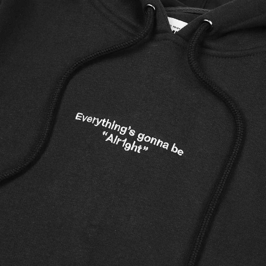 Sweater Hoodie ALRIGHT BLACK SIZE M L XL XXL