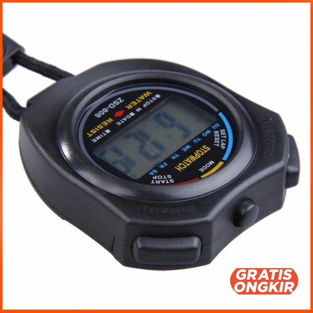 Stopwatch Profesional LCD dengan Strap - ZSD-808