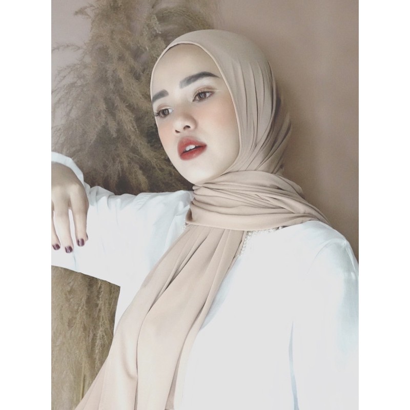 PASHMINA INSTAN BERGO Aira Bahan Korean Jersey