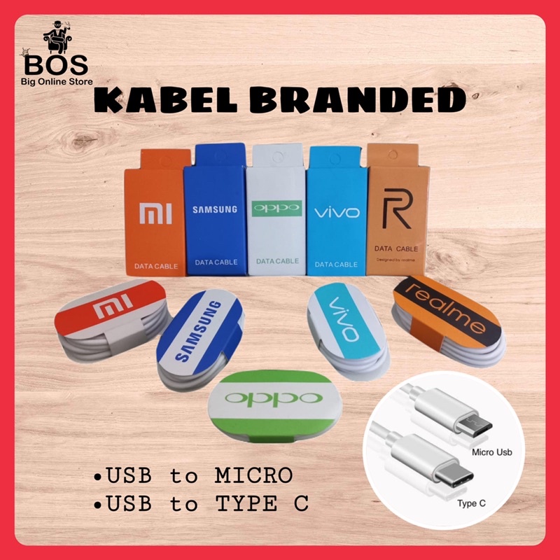 BOS - KABEL BRANDED HANDPHONE | CABLE CHARGER CASAN MEREK HP SA OP VV MI RLM INF