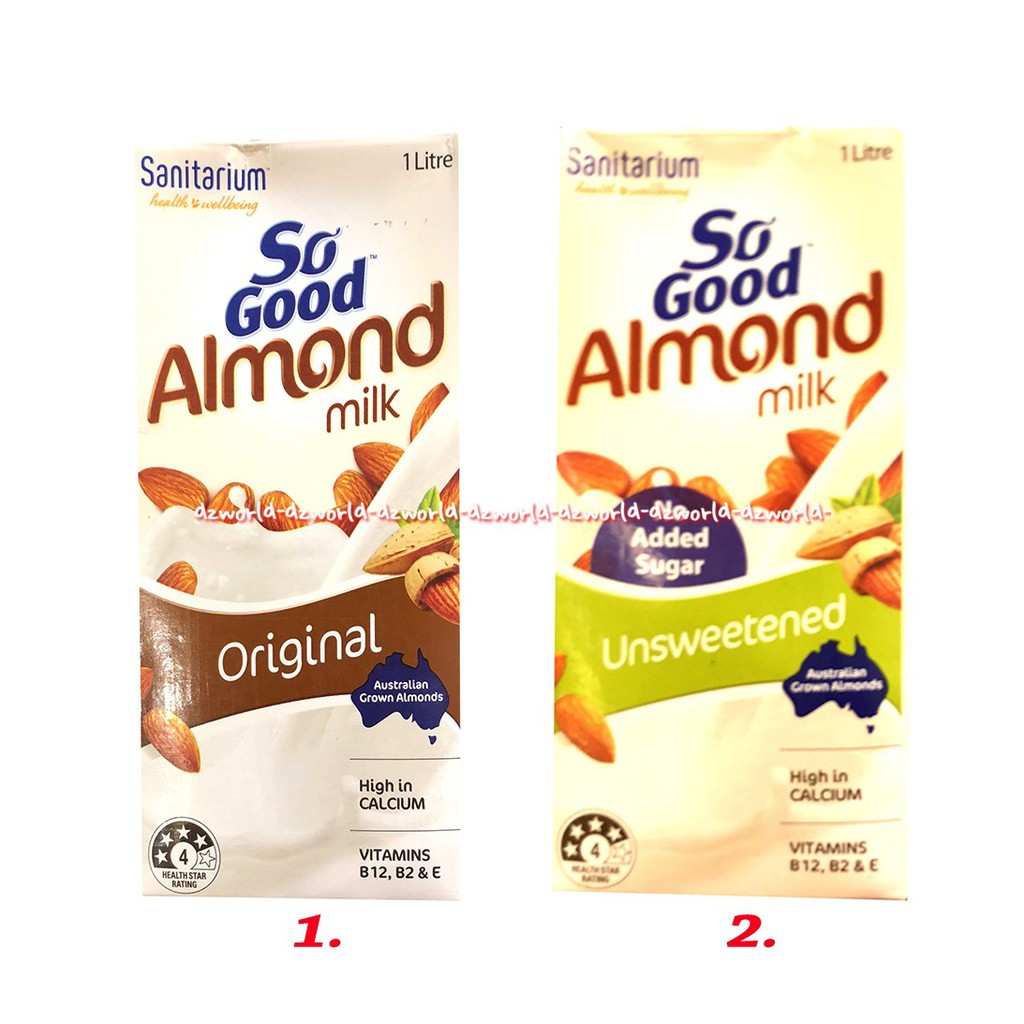 So Good Almond Milk Unsweetened 1L Sanitarium Susu Rasa Tawar Susu UHT Cair Siap Minum Sogood Almond original
