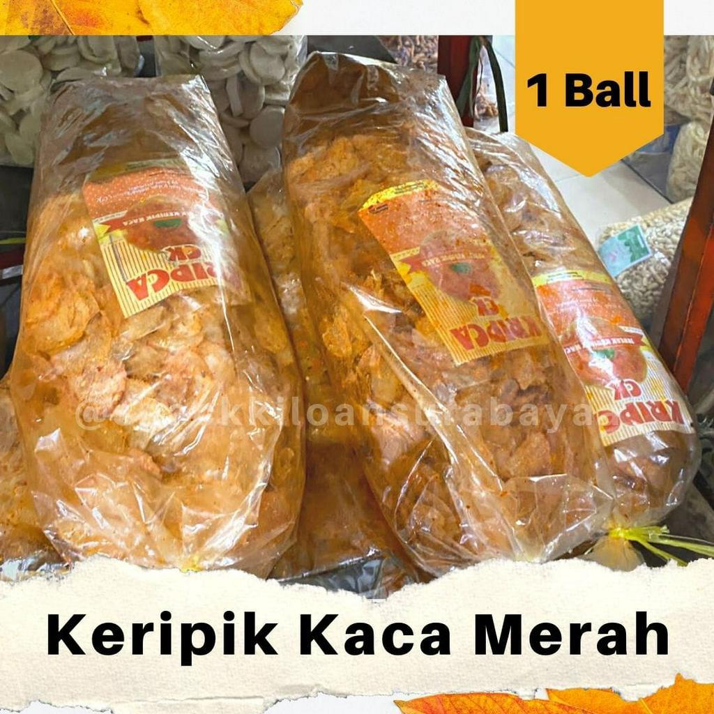 

Keripik Kaca Pedas Balado 1 BALL ( 1,5 KG )/ KRIPCA/ Kripik Kaca Merah/ Snack Kiloan Murah/ MAK E DOR