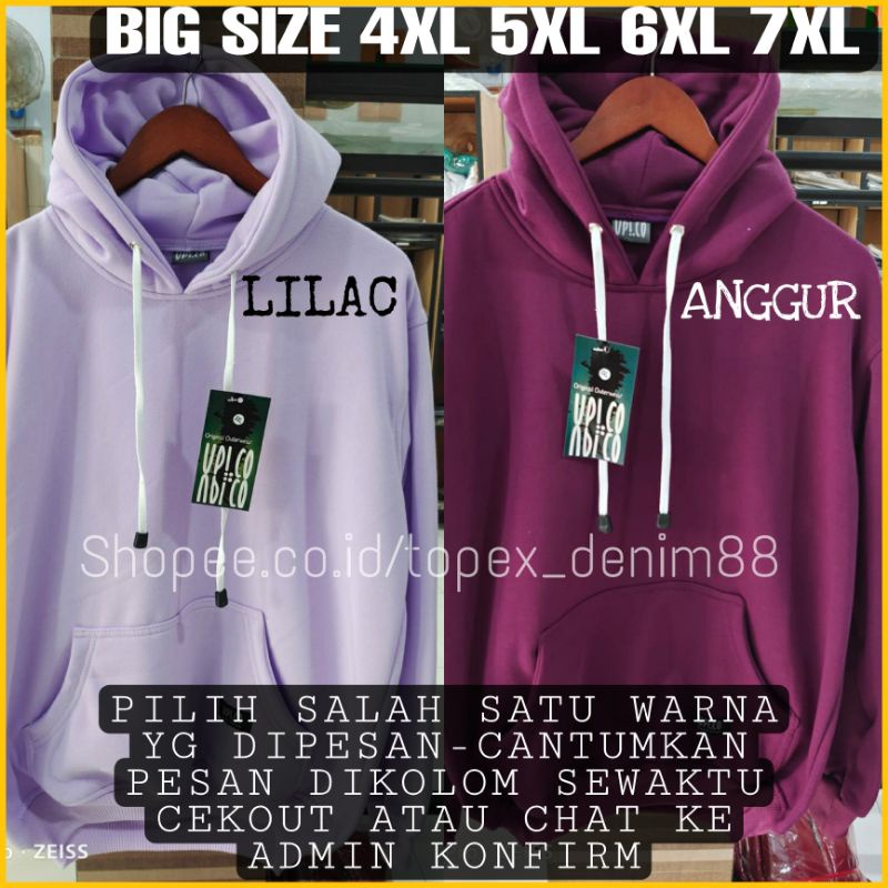 HOODIE OVERSIZE BIG SIZE UP.co, HOODIE JUMBO MUAT Sampai BB 150kg