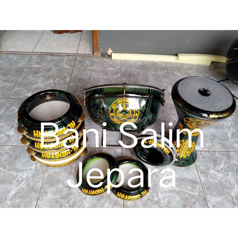 Hadroh Motif Darbuka Mika Emin atau Remo Berkualitas Asli Jepara Bergaransi
