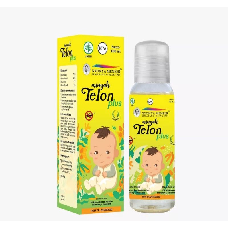 NYONYA MENEER Minyak Telon Citronella 60ml, 100ml Plus