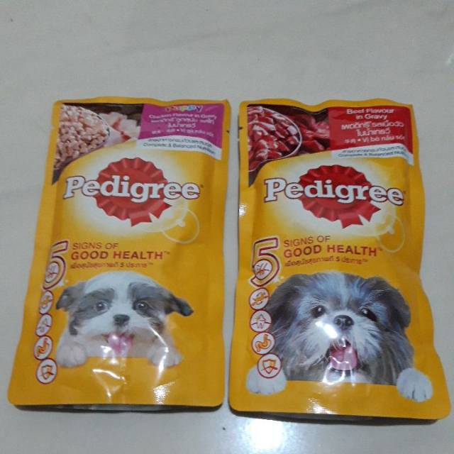 Pedigree sachet 130gr / makanan anjing pedigree