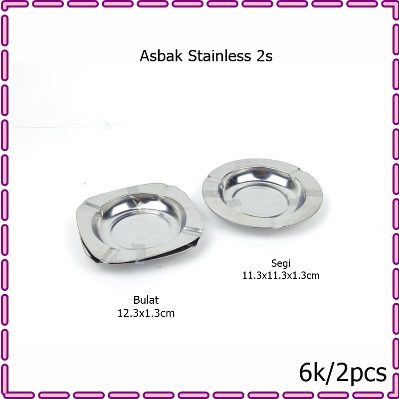 Asbak/Tempat Puntung Rokok Stainless 2s