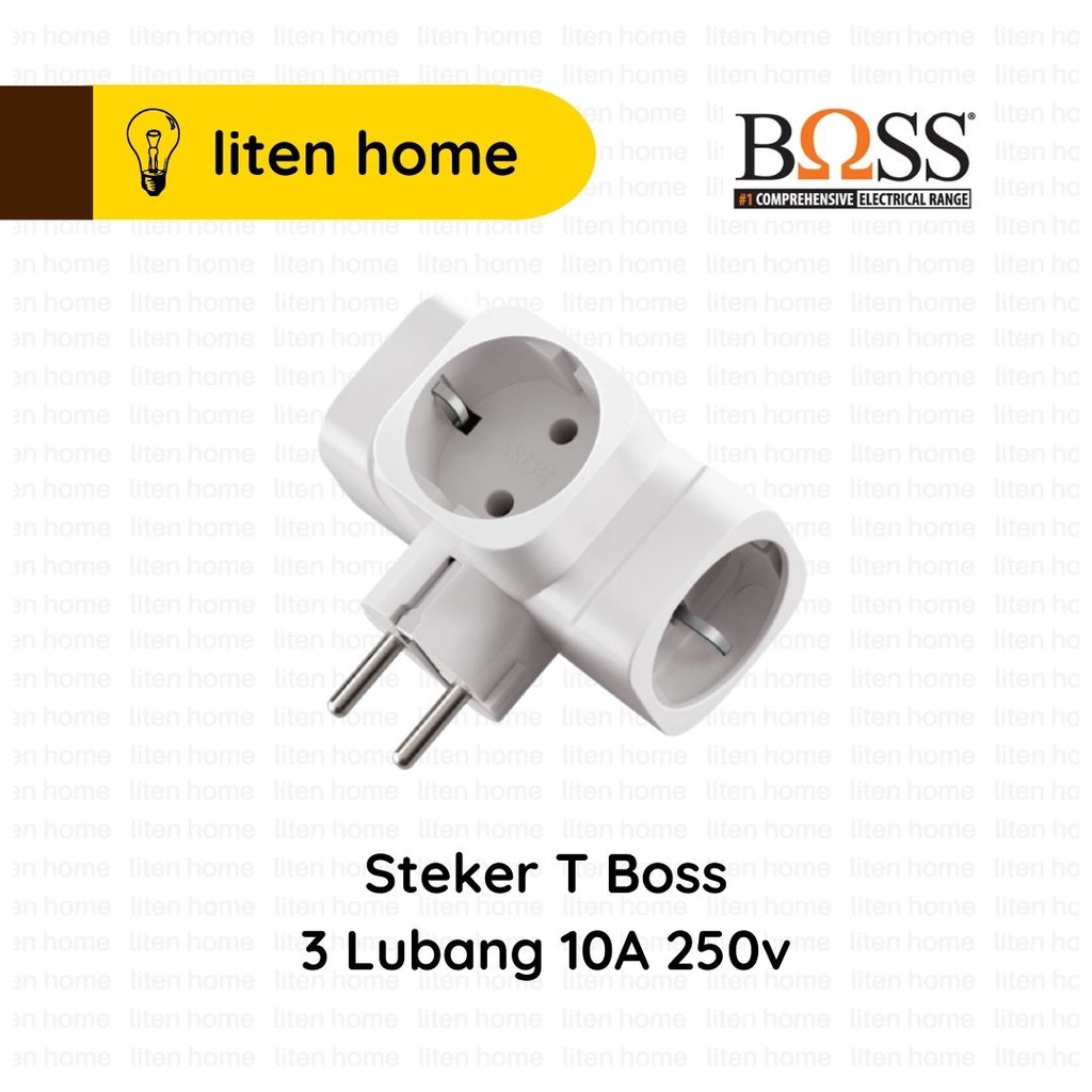 Steker T Arde Cabang 3 / Colokan 3 Arah Stopkontak Stop Kontak BOSS