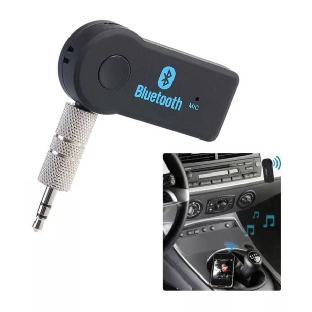 Bluetooth Mobil Car Bluetooth Music Receiver Adapter 3.5mm Aux Audio Stereo Hands-free - Bluetooth Audio Receiver Adapter Speaker - Hitam