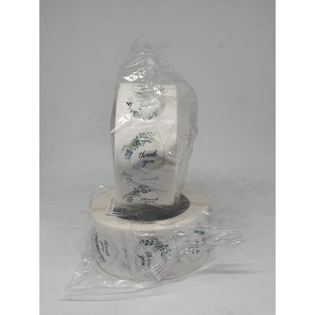 

500pcs Stiker Thank You Warna Putih