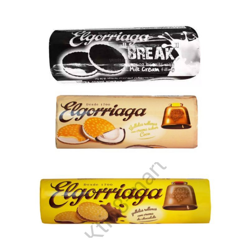 

Elgorriaga Biscuits Break 180gr/ Coconut/ Chocolate/ Lemon/ Biscuits Sandwich /Import