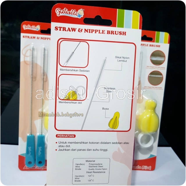 Reliable Straw n Nipple Brush Sikat Sedotan dan Empeng RSB-7810