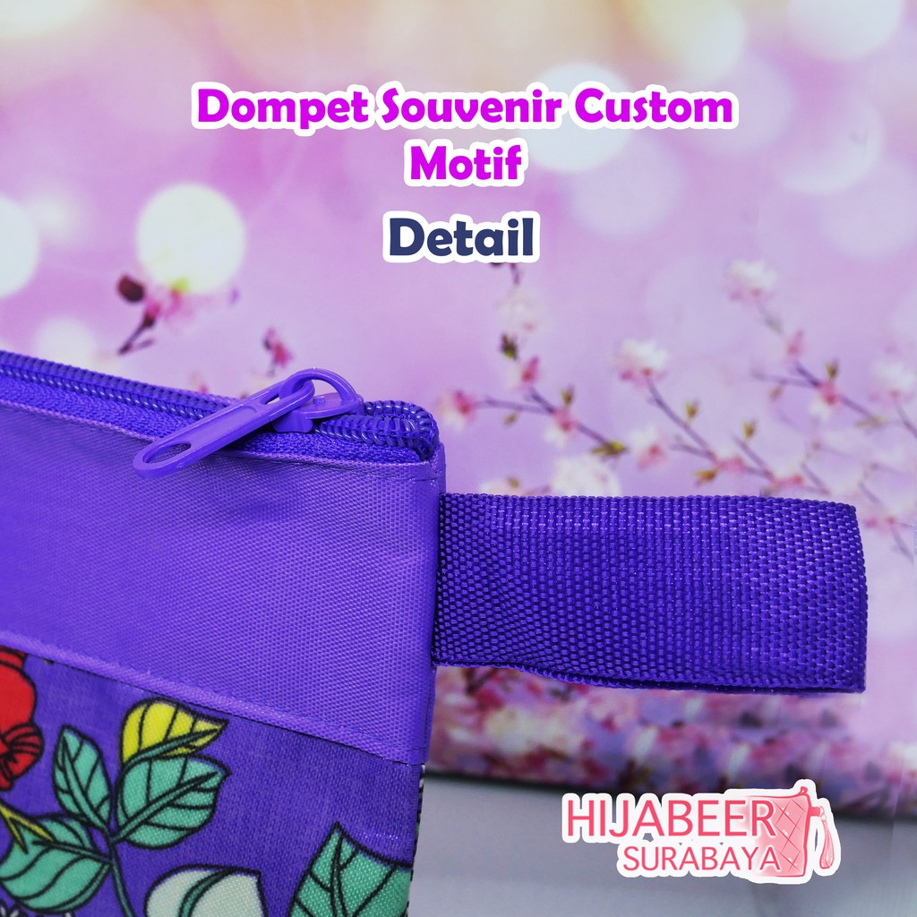 Dompet Motif Custom Souvenir / Dompet Sablon Souvenir / Dompet Kosmetik Souvenir Murah - Dompet Souvenir