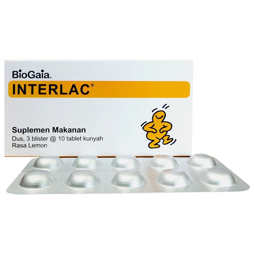 interlac tablet rasa Lemon suplemen makanan