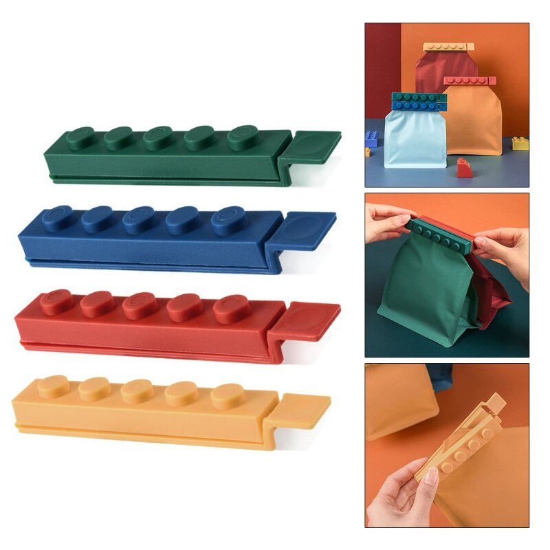4 Pcs / set Klip Penjepit Tas Penyimpanan Makanan Ringan Portabel Tahan Lama Dapat Digunakan Kembali Untuk Dapur