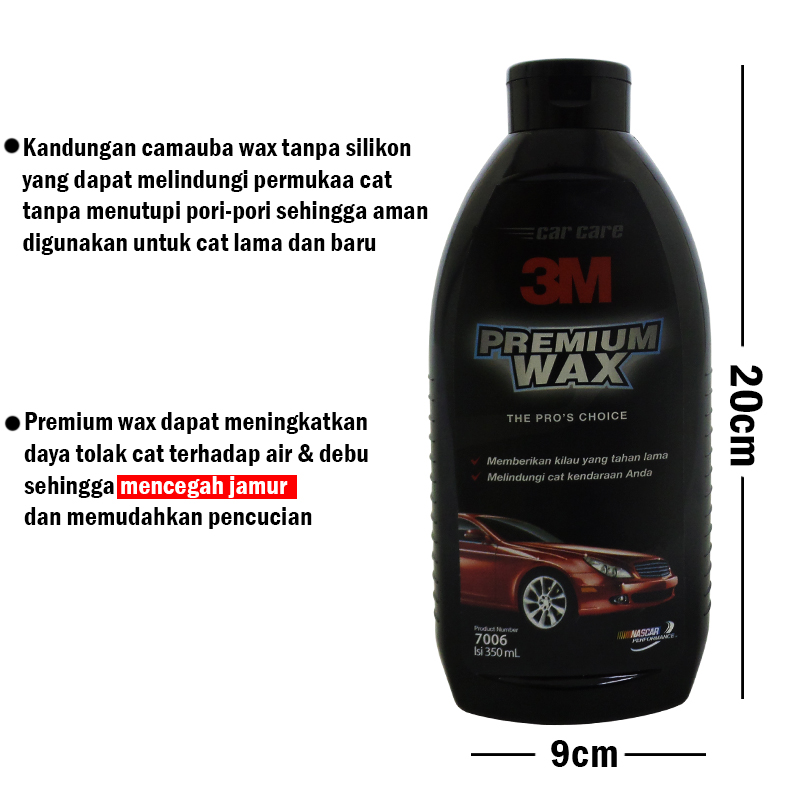 3M Auto Pengkilap Body Mobil 350 ML Combo 5 Pcs Premium Liquid Car Wax Motor CMB05-3M-7006