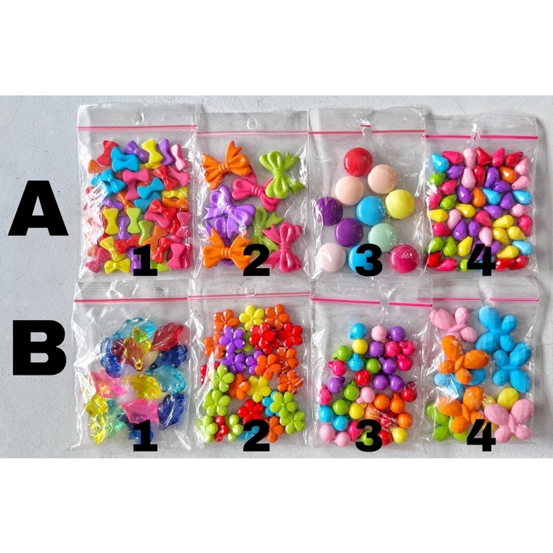 Mote animasi 6 motif warna pastel (15gr)