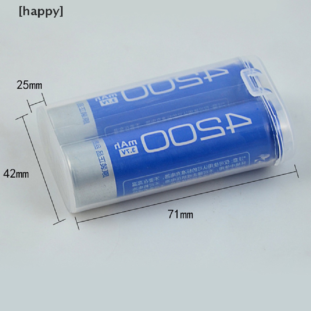 Ha Kotak Penyimpanan Baterai 18650 2 Bagian Bahan Plastik Transparan Anti Air