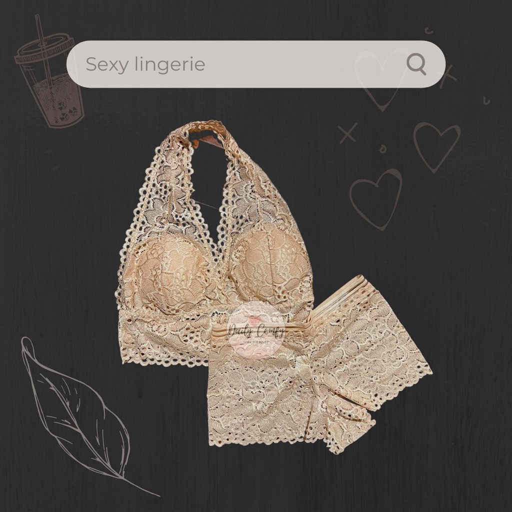 BH & CD Lace / Bra dan Panties Brukat / Set BH CD Hot