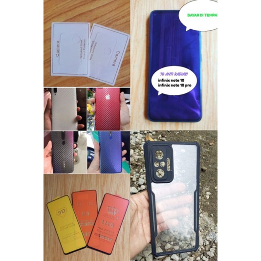 INFINIX NOTE 10 NOTE 10PRO SOFT CASE,SKIN KARBON,TEMPERED GLASS LAYAR,TEMPERED GLASS KAMERA
