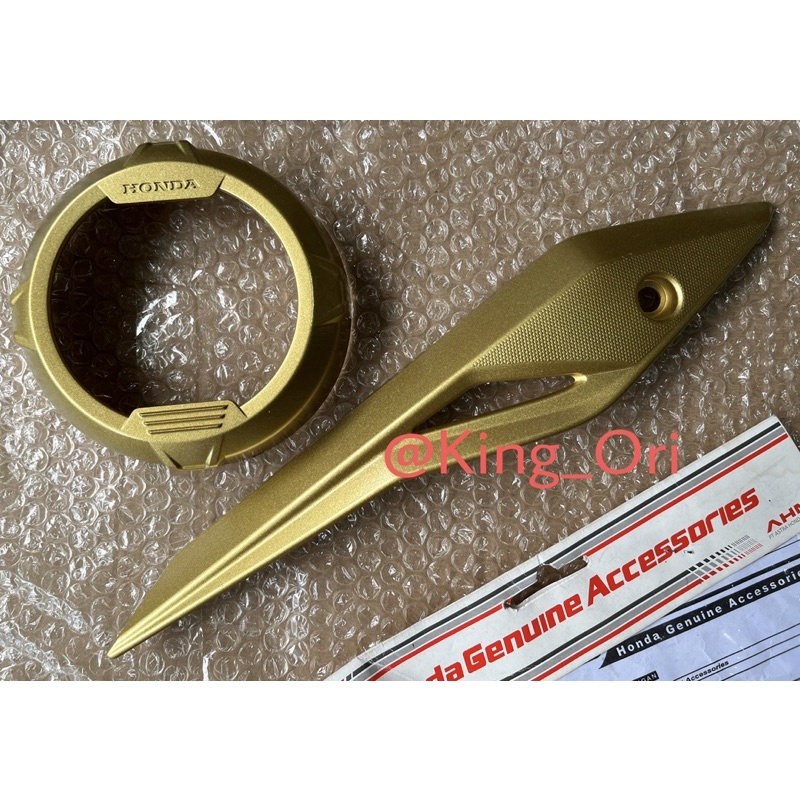 Garnish Knalpot Garnish Kipas Honda Beat Deluxe 2020-2024 Ori Gold