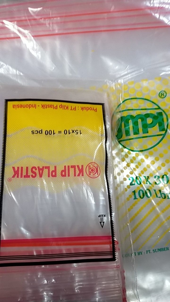 Plastik Klip Atau Ziplock Ukuran 30x20 Cm Atau 20x30 Cm