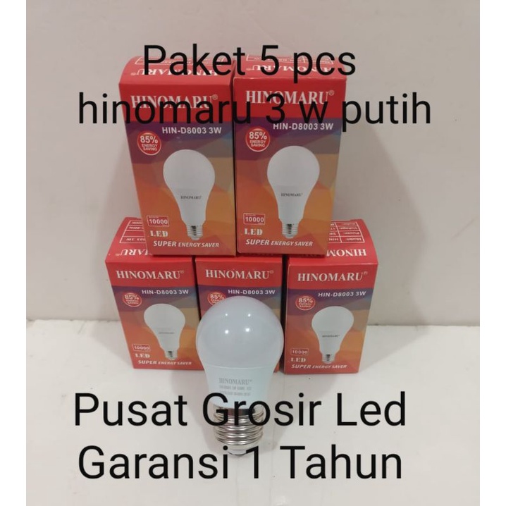 Paket 5 Buah Lampu Led Hinomaru 3 Watt 3w