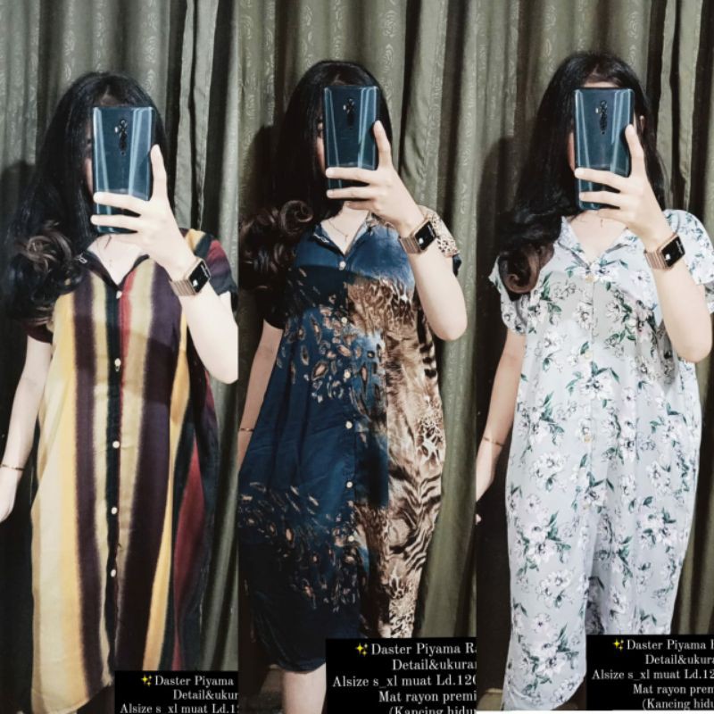 PROMO DASTER PENDEK PIYAMA BUSUI KEKINIAN KANCING DASTER HABEL
