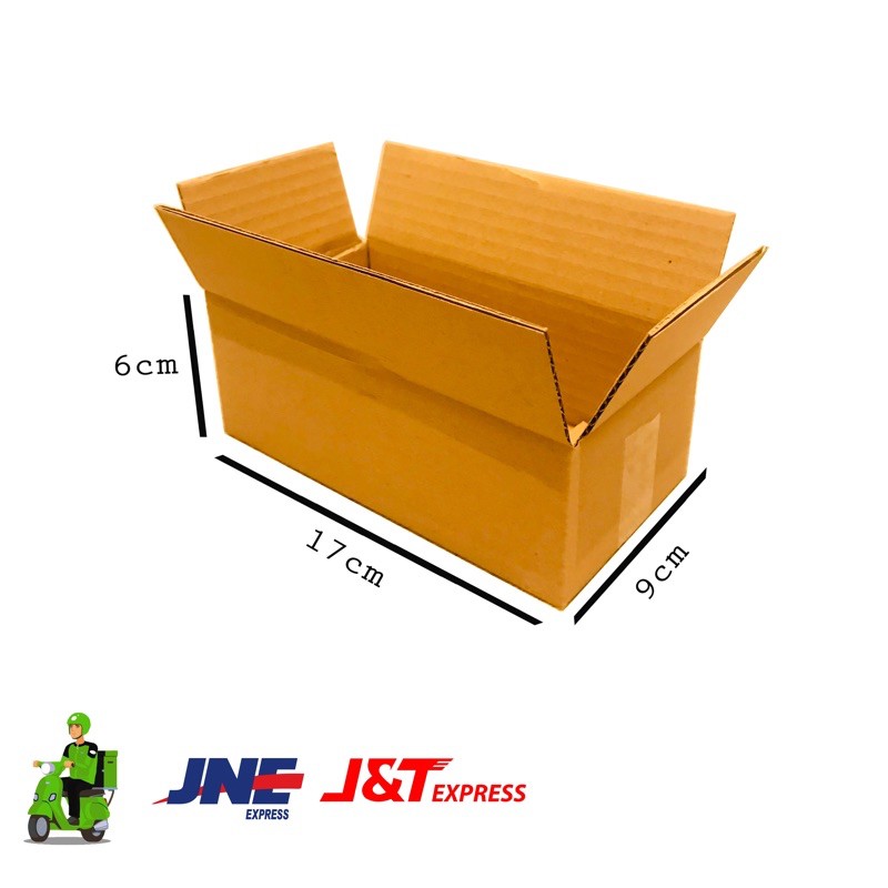 

kardus box single wall polos baru uk 17x9x6 cm