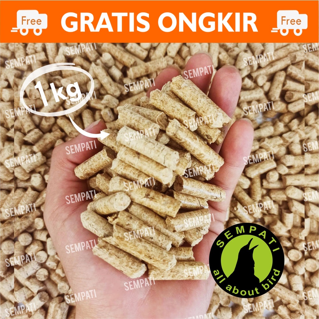 SEKAM PELLET 1 KG ALAS KANDANG KUCING BURUNG KELINCI HAMSTER HEWAN PET BEDDING LITTER PASIR KUCING WOOD PELLET SEKAM PINE PELLET PELET KAYU ALAS TIDUR KANDANG KUCING PIYIK LOVEBIRD REPACK 1 KG SKPL1