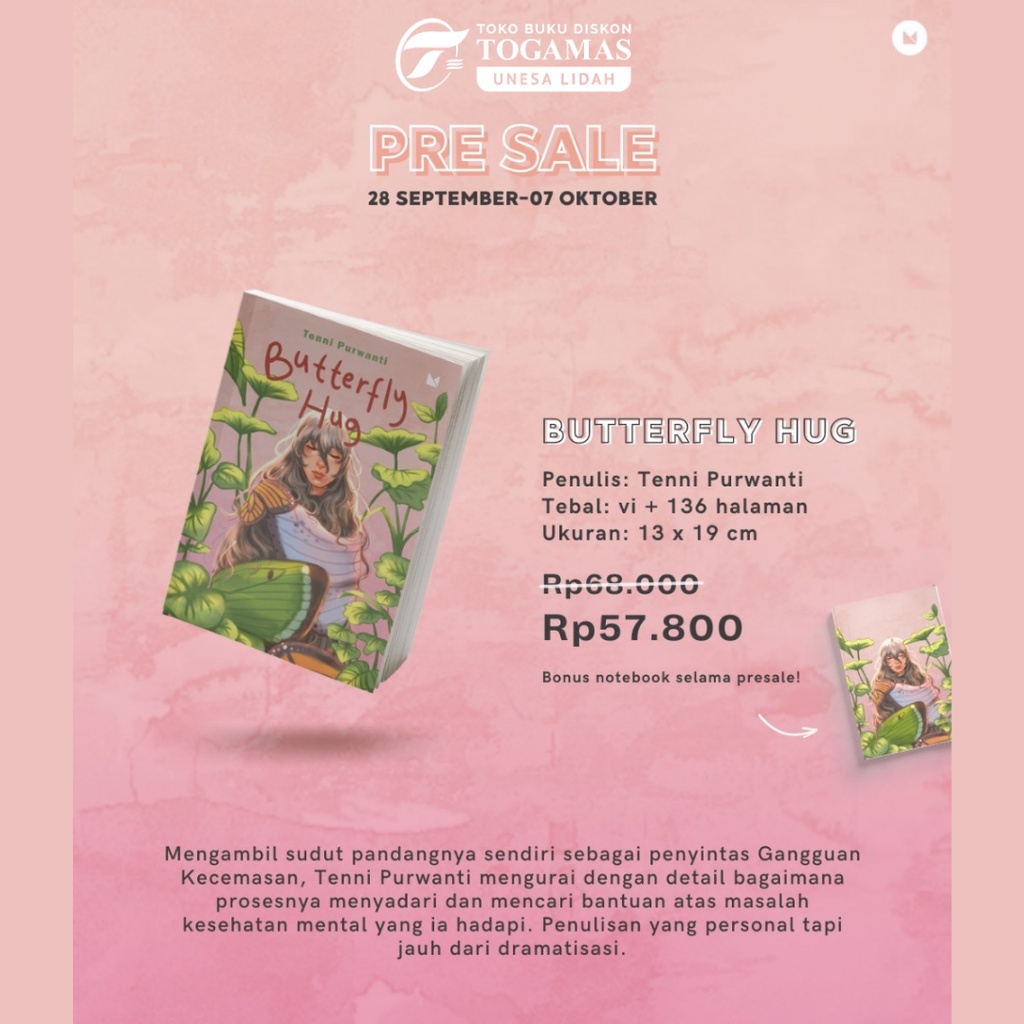 READY!! BUTTERFLY HUG KARYA TENNI PURWANTI