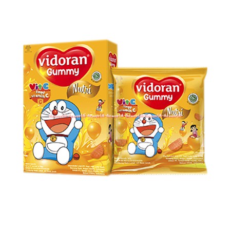 Vidoran Gummy Nutri Doraemon 60gr Vitamin C Kunyah Untuk Anak-anak Fidoran Gumy