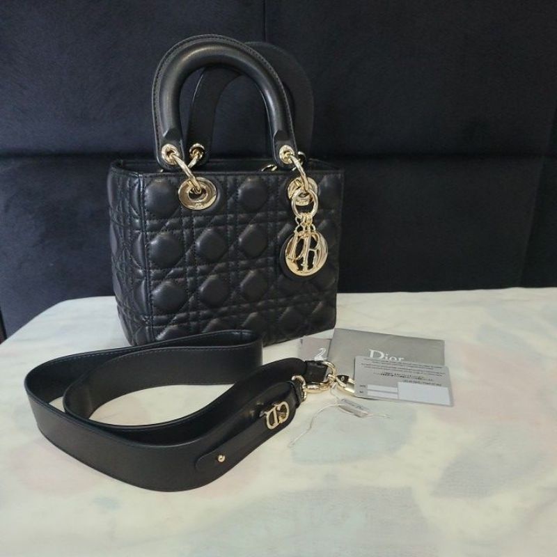 Preloved Tas Dior Lady silk handbag