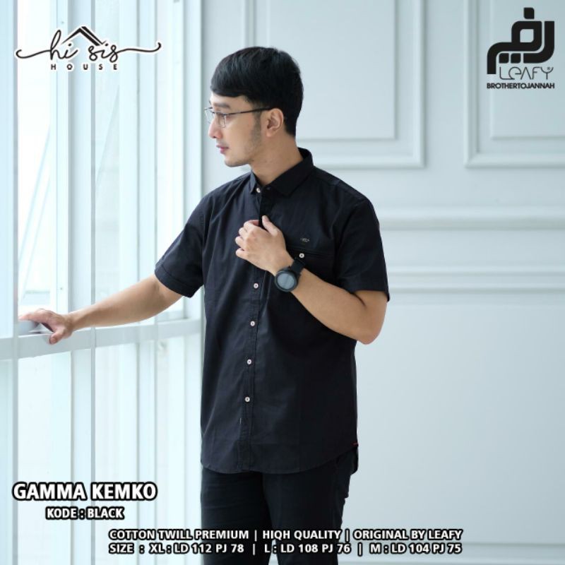 Kemeja pendek polos GAMMA KEMKO oti LEAVY