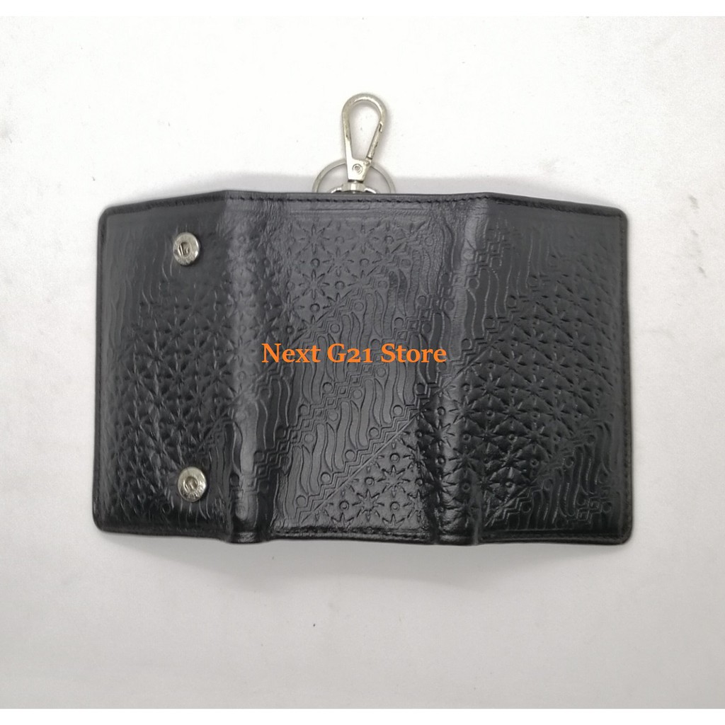 Dompet STNK Mobil dan Motor Kulit Asli Semi Reject, Model Tiga Lipat Motif Batik