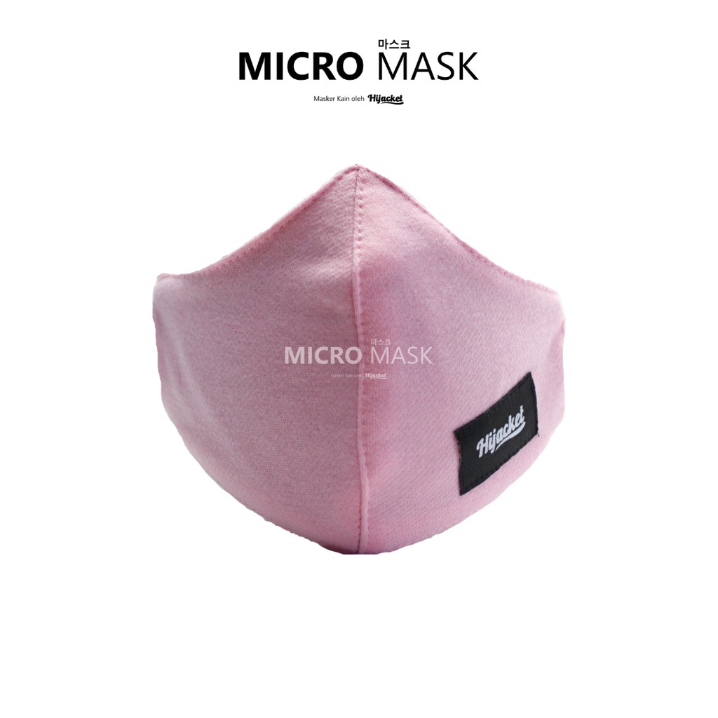 Masker Hijab Hijacket Headloop Polos Micro Mask 2 ply II Masker hijab keren-ORCHID