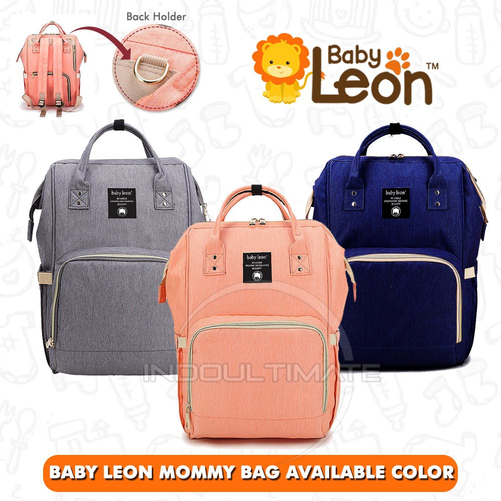 Tas Bayi Ransel BABY LEON WATERPROOF JUMBO BESAR Popok Diaper Diapers Susu Perlengkapan HS-899