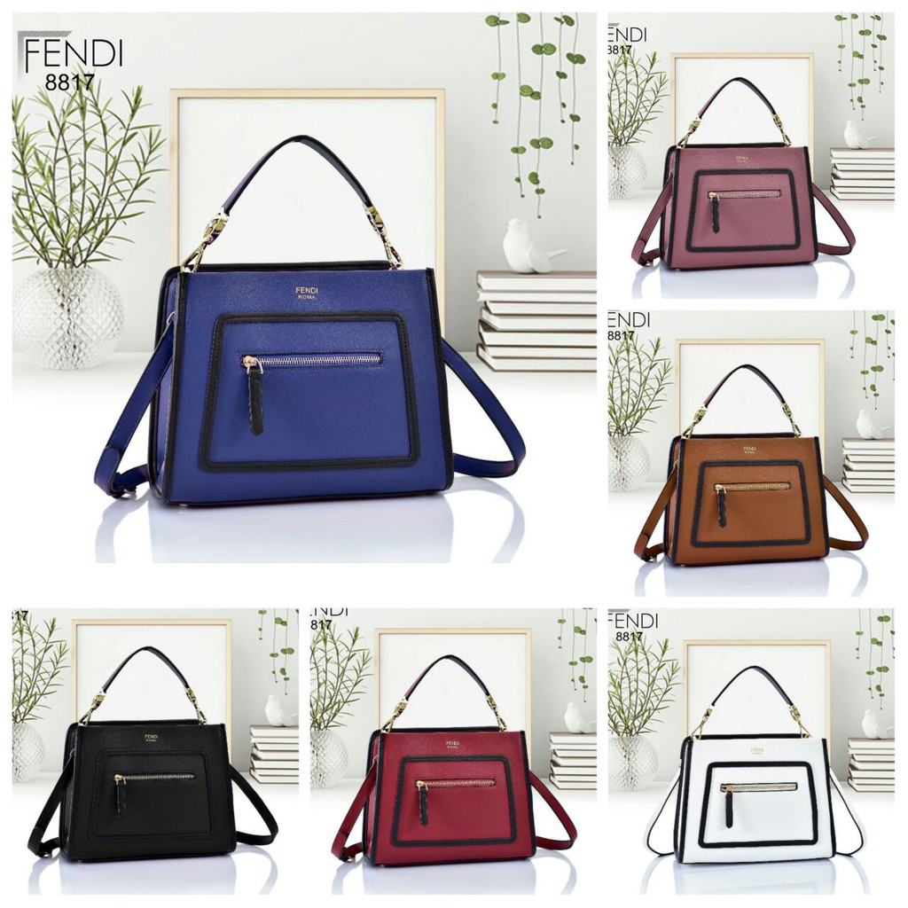 Fendi Carlito 2tone 8817 DEN PROMO TAS BATAM MURAH SELEMPANG WANITA IMPORT TAS BEST SELLER FASHION