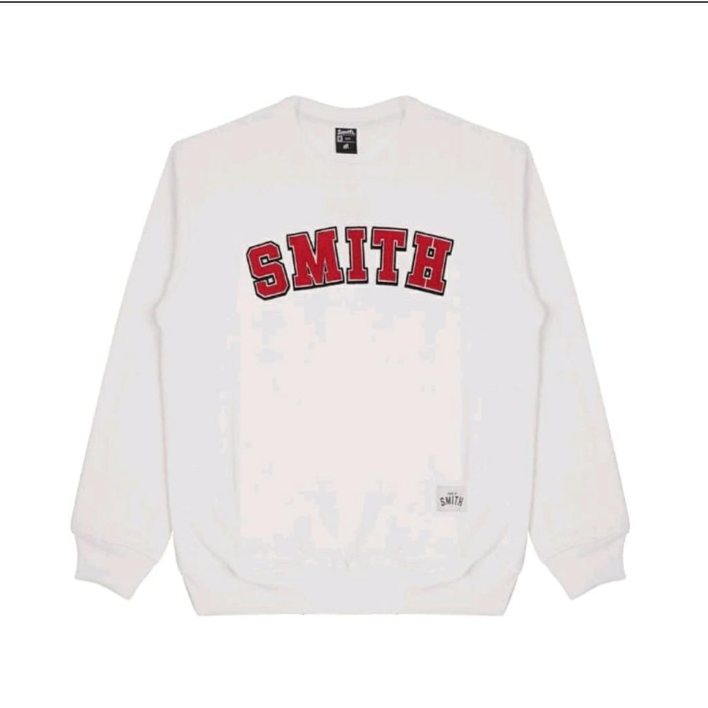 Sweater Crewneck House of Smith White Putih  Logo Texs Boardir Merah | Cn Smith | Jaket Smith | Swea