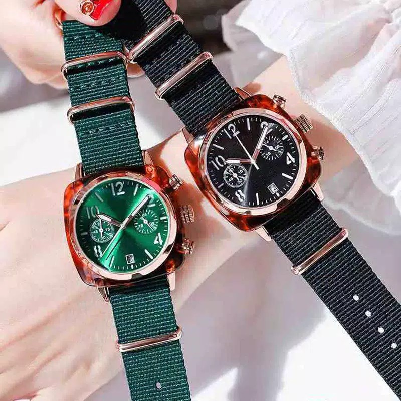 ✅Grosir Jam Senen - Jam Tangan Wanita Canvas Geneva Briston