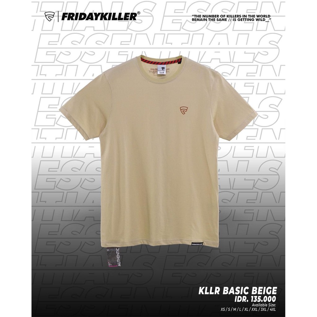 Tshirt FRIDAY KILLER "KLLR BASIC BEIGE" fridaykiller_store